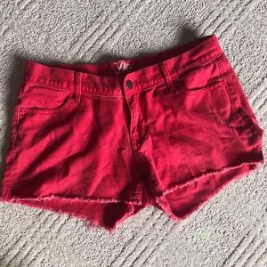 Old Navy Red Cut Off Denim Shorts 🔥